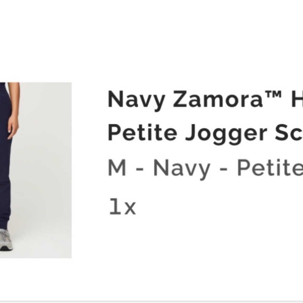 Navy Zamora™ Petite Jogger Scrub Pants
